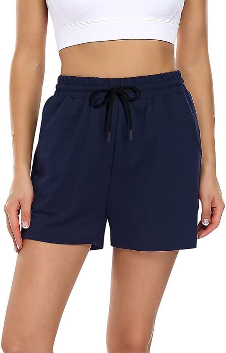 Shorts voor dames katoen korte broek, joggingbroek sportbroek, zomerbroek, sweatbroek, ademende loopshorts, trainingsbroek hardlopen, gym, basketbal, yoga, voor de zomer