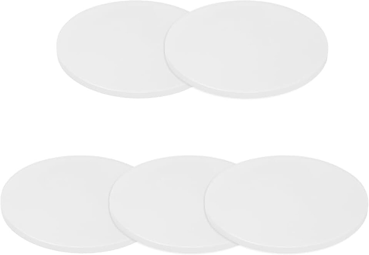 Ronde vaste folie van siliconenrubber, 5 stuks 65 mm diameter x 4 mm dikte ronde siliconen afdichtingen bumper voor huishouden, anti-trilling, antislip, doorschijnend