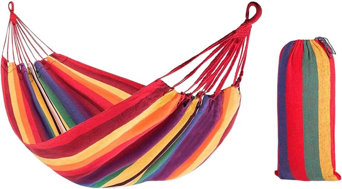 - Tweepersoonshangmat 480143A, Geel, Polyester 1x140x230 cm