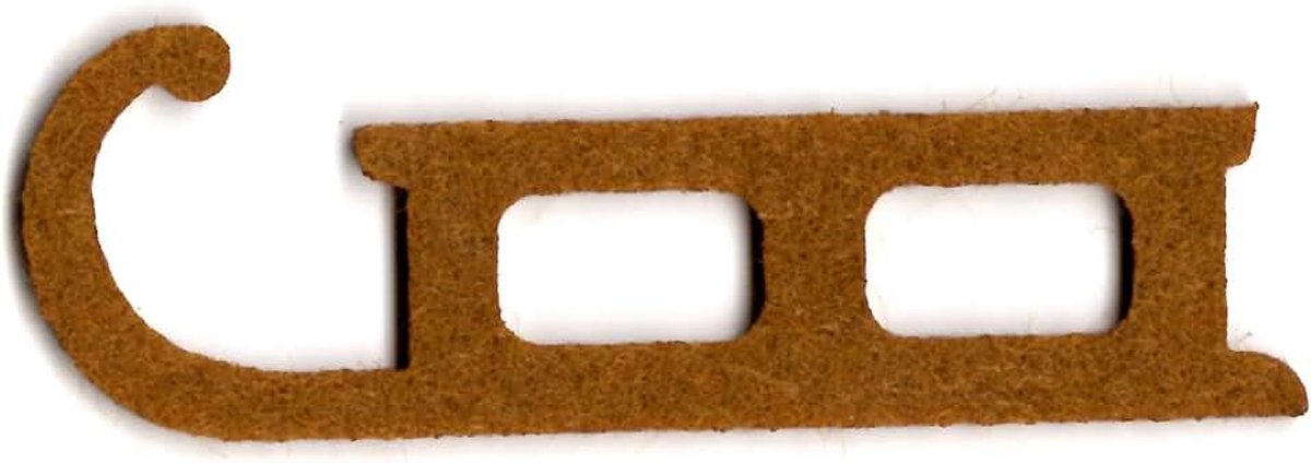 Knutsel-News 35 x slee 50 mm (vilt, bruin), 5 cm