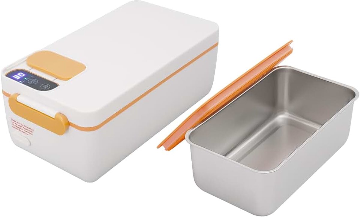 Lunchbox, 1 l, 40 W, warmhoudcontainer, bento box, instelbaar, met 10-50 minuten verwarmingstijd en 1-4 uur isolatietijd, thermocontainer voedselwarmer met led-touchscreen, 23 x