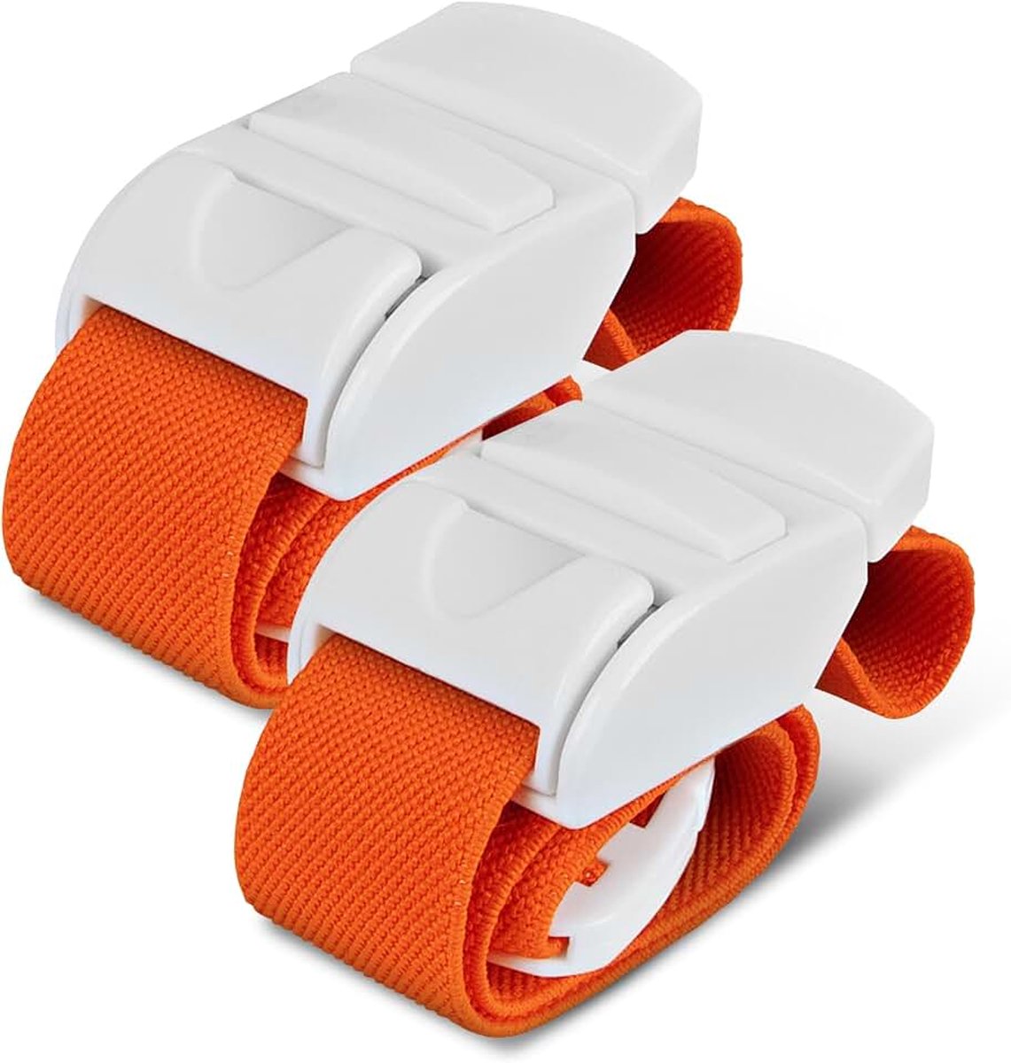 2-delige set venenklemmen - Tourniquet Professionele medische beenklemmen met sluiting-gesp – Oranje