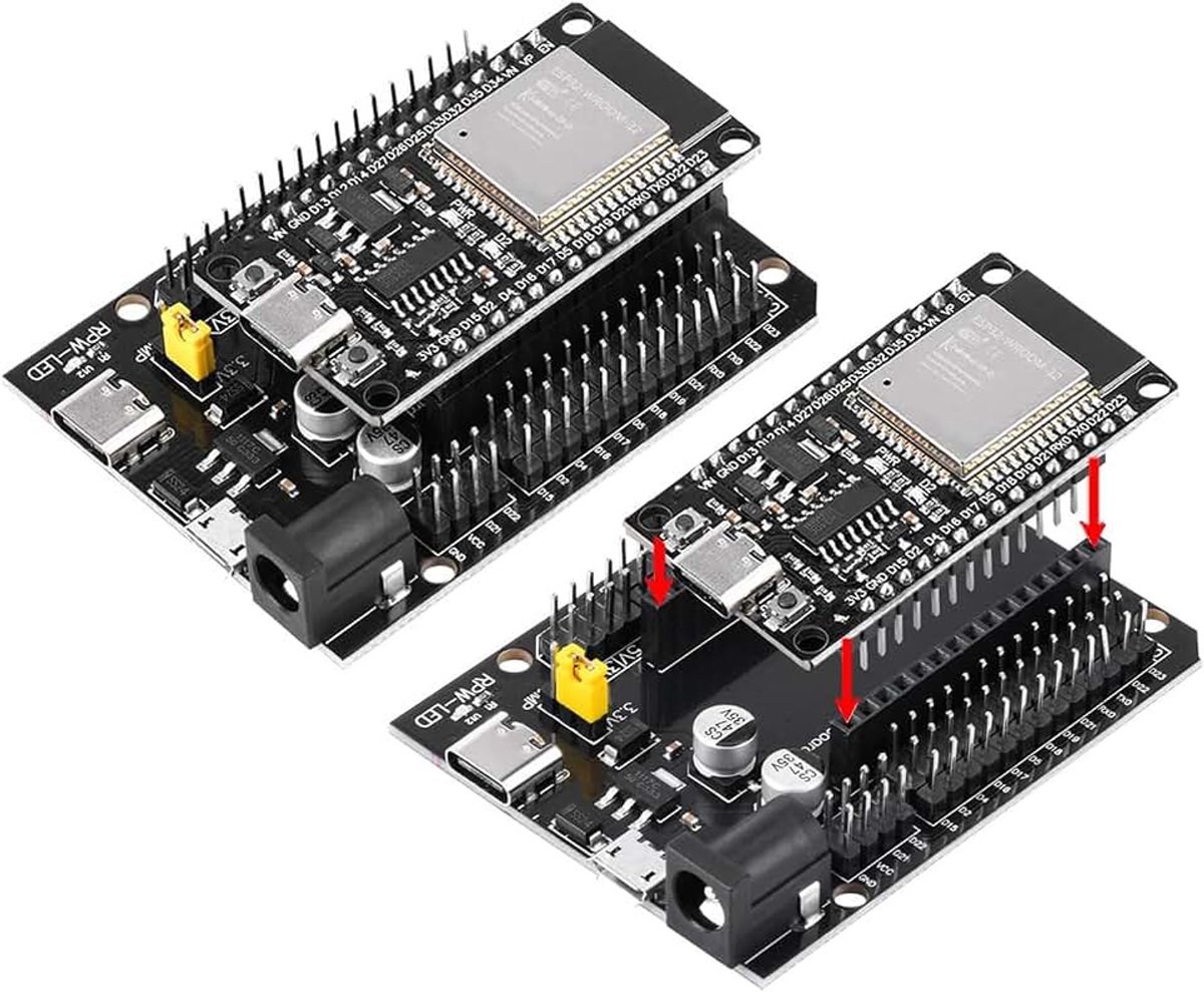 2 sets Voor ESP32S en terminaladapter, NodeMcu Voor ESP32 32 ontwikkelingsbord WLAN WiFi Bluetooth CP2102-chip