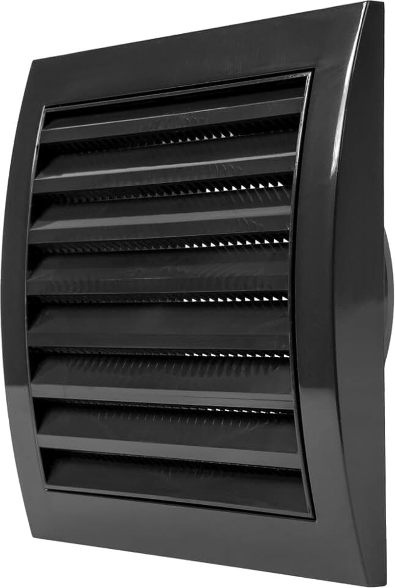 Market 100 mm (4 inch) zwarte kanaalafdekking voor muur of plafond/ABS kunststof gelouverde luchtrooster met ingebouwd gaasscherm/droger ventilatieafdekkingen/inlaat- en uitlaat afzuigventilator