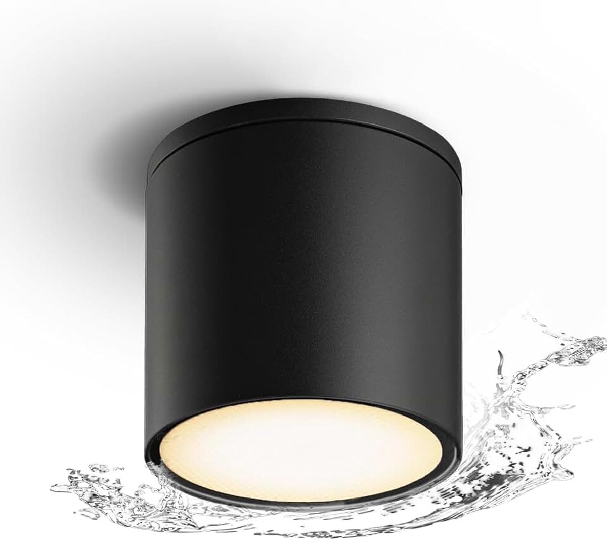 Opbouwspot GU10, IP65 waterdicht, zwart, MAX 35W, aluminium, voor badkamer, buiten, eetkamer, keuken, woonkamer, balkon (lamp niet inbegrepen)