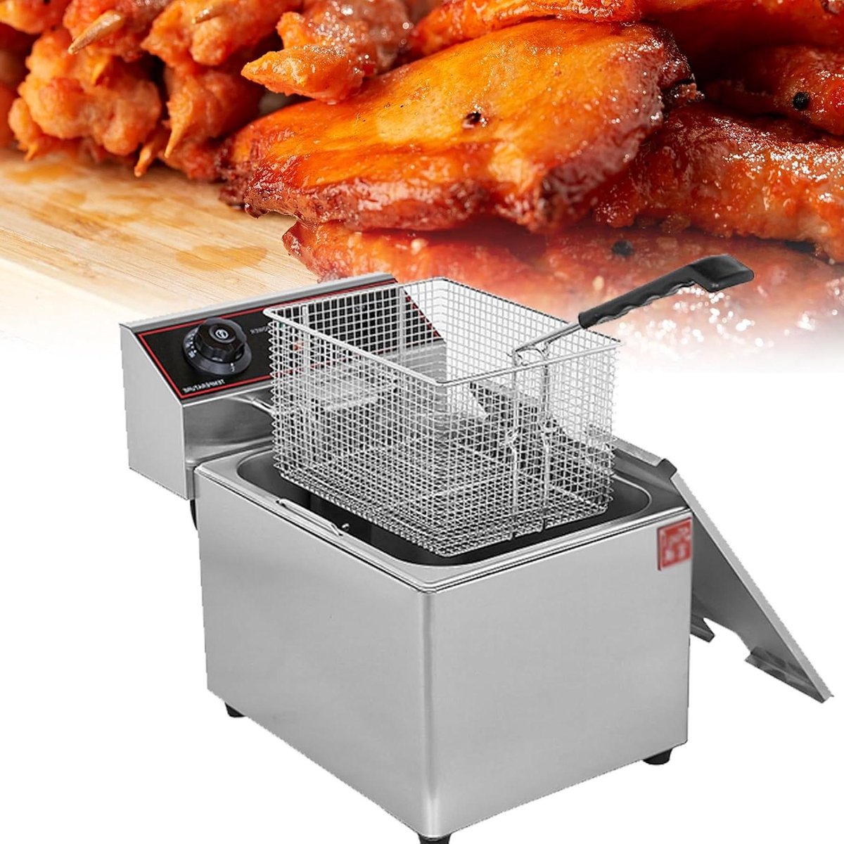 Elektrische Frituurpan - Professionele Frituur - Thuis Frituren - Temperatuur Controle - 8 Liter - Zilver