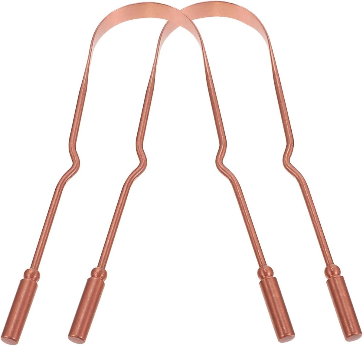 Tong Schraper - Tongreiniger Set - Mondhygiëne Verbeteren - Duurzaam Kopermateriaal - 2 Sets - Goud