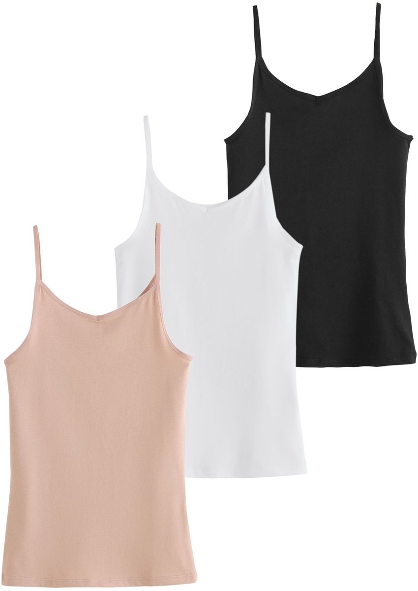Next - Dames - Set van 3 basishemdjes - Zwart