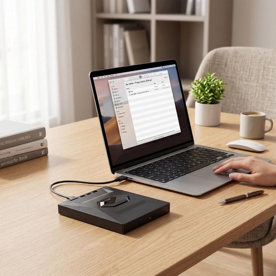 Externe Schijf - Optische Drive - Films en Data - Hub Poorten - 5 Gbps Snelheid - Zwart — afbeelding 3