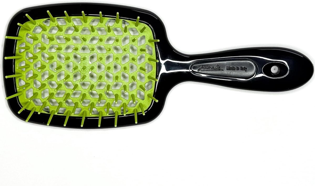 Zwart - Verde-groen - ca. 20,5 cm professionele - haarborstel ventborstel borstel ideaal voor ontwarren en drogen zonder uit te drogen (71SP226 VER)
