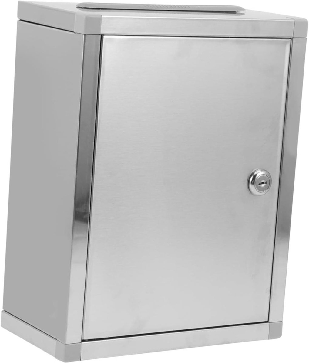 Rvs Brievenbus - Suggestiebus Klacht - Veilig Post Ontvangen - Afsluitbaar Met Slot - 27x21cm - Zilver