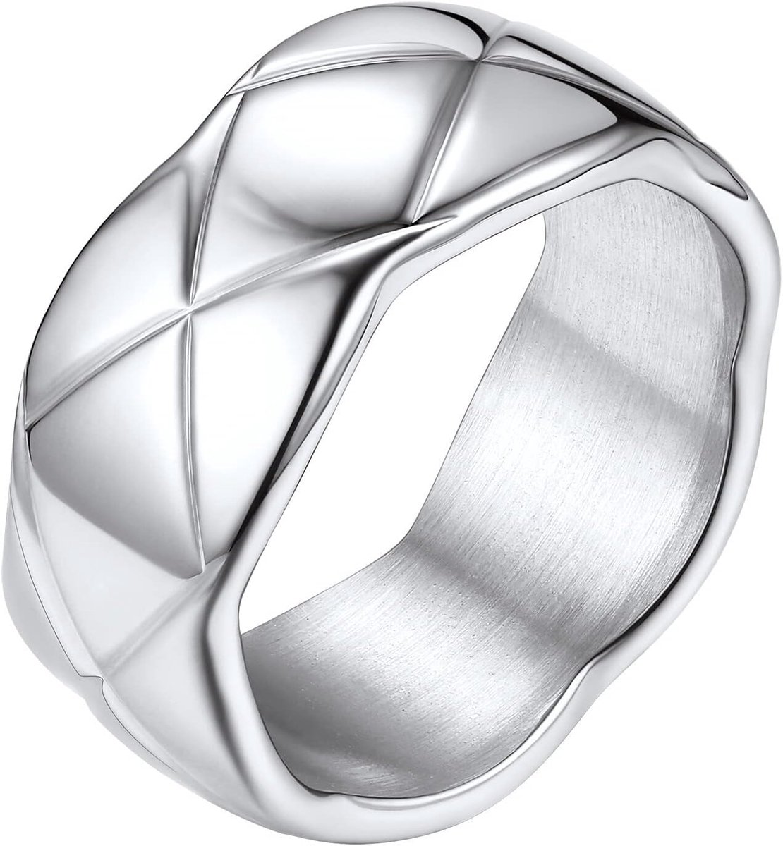 6mm/9mm roestvrij stalen patroon ring voor mannen vrouwen,