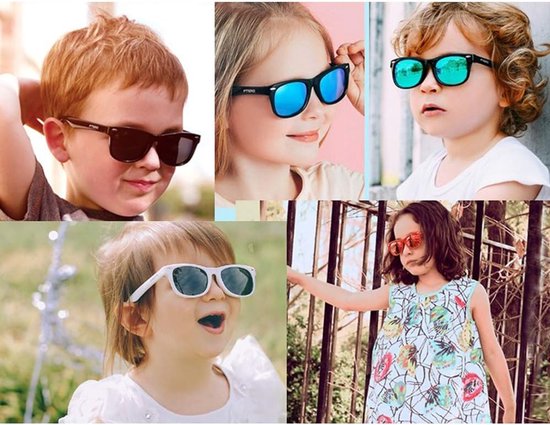 Kinder Zonnebril - Jongens Meisjes Bril - UV Bescherming - Gepolariseerde Lens - 49mm Lens Breedte - Navy Blauw van Kinder — afbeelding 5