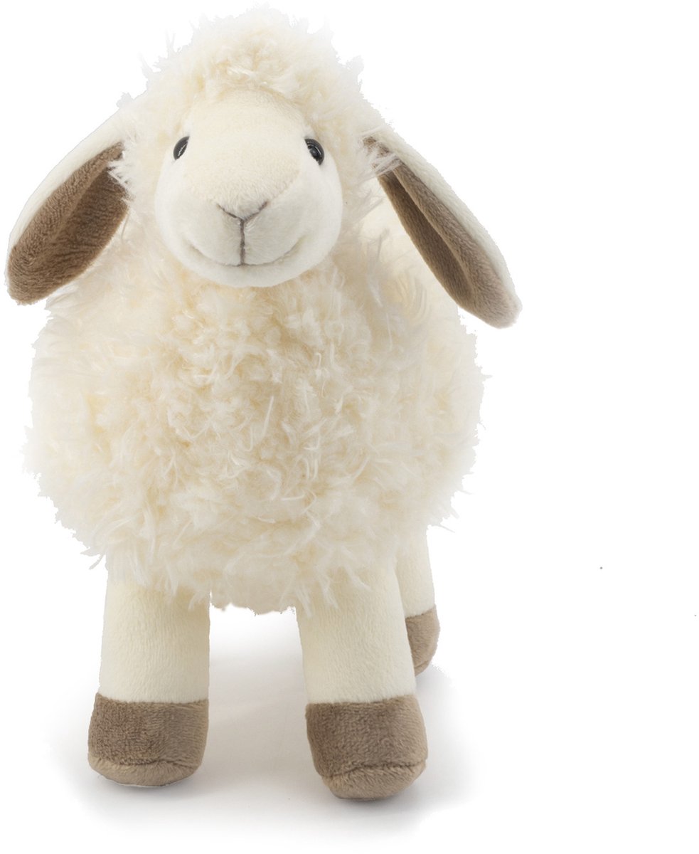Casalora® Pluche schaap – Zacht en knuffelbaar – Schattig schaap – 33 cm – Geschikt voor babyshowers, kinderen en verjaardagscadeaus - wit