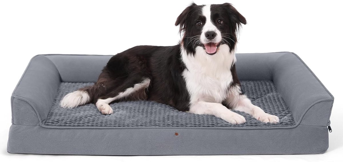 LNMsolutions® Hondenmand - Hondenkussen - Hondensofa - Grijs - 64cm x 53cm x 15cm