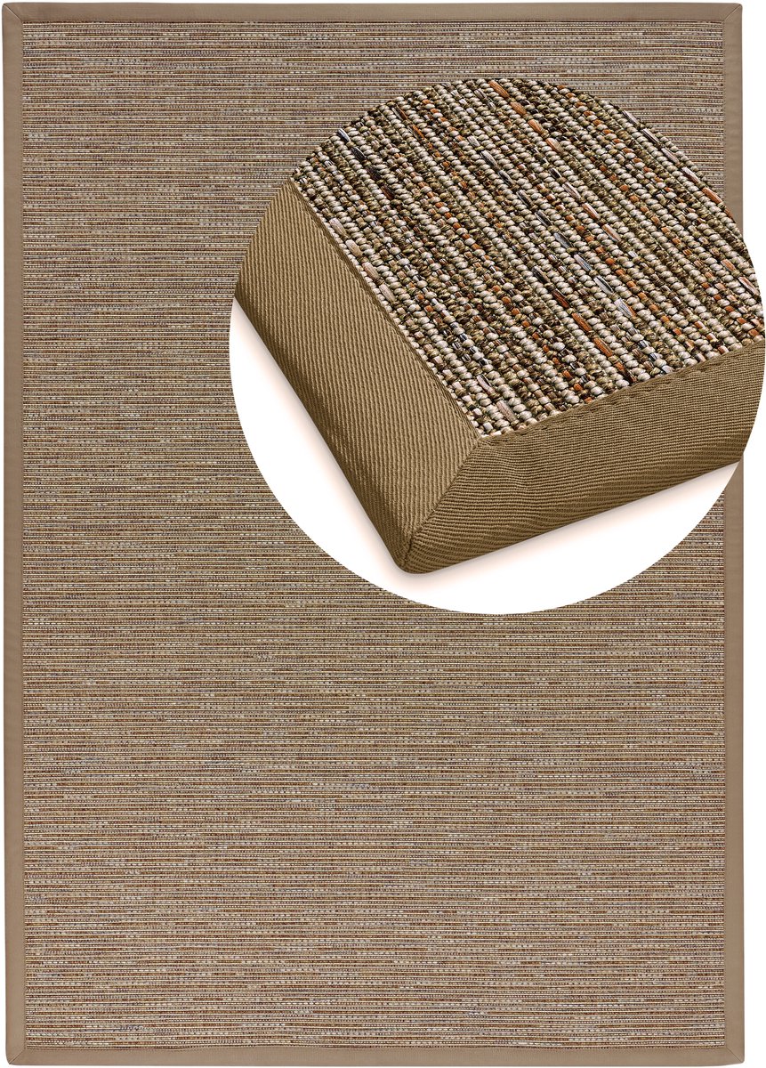 Vloerkleed Naturino Effekt S2 hazelnoot 80x250cm