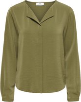 Jacqueline de Yong Blouse Jdyaya L/s Collar Shirt Wvn Noos 15380042 Dark Olive Dames Maat - XS