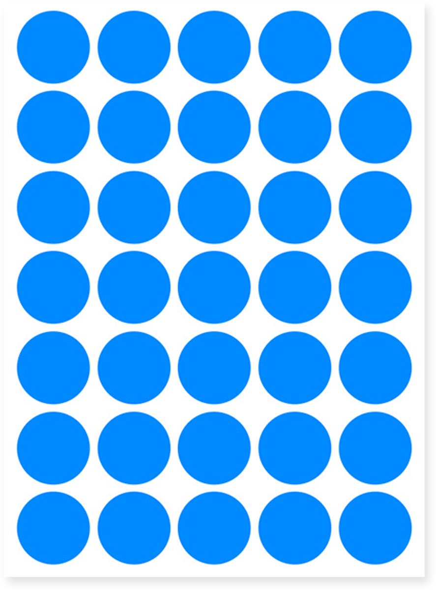 20 vellen rond zelfklevend papier van 10 mm – 10 kleuren, 4008 stippen | Zelfklevende stiften,blauw,25MM