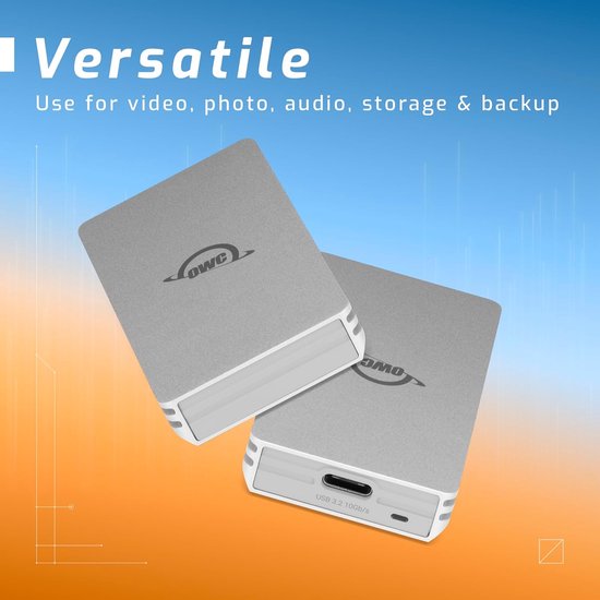 Draagbare SSD - Externe Opslag - Snelle Data Transfer - Aluminium Behuizing - 2TB - Grijs — afbeelding 5