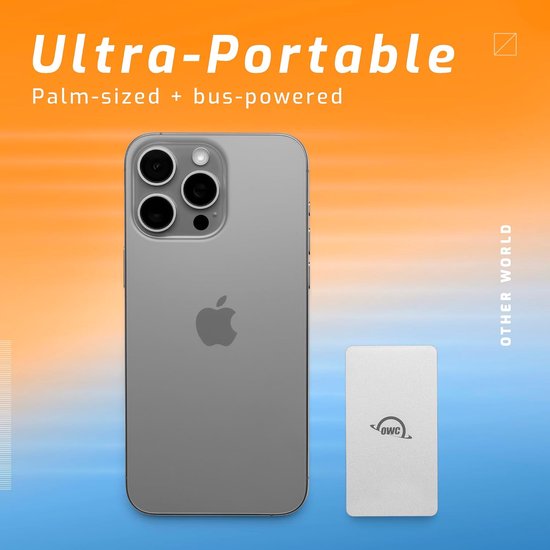 Draagbare SSD - Externe Opslag - Snelle Data Transfer - Aluminium Behuizing - 2TB - Grijs — afbeelding 2