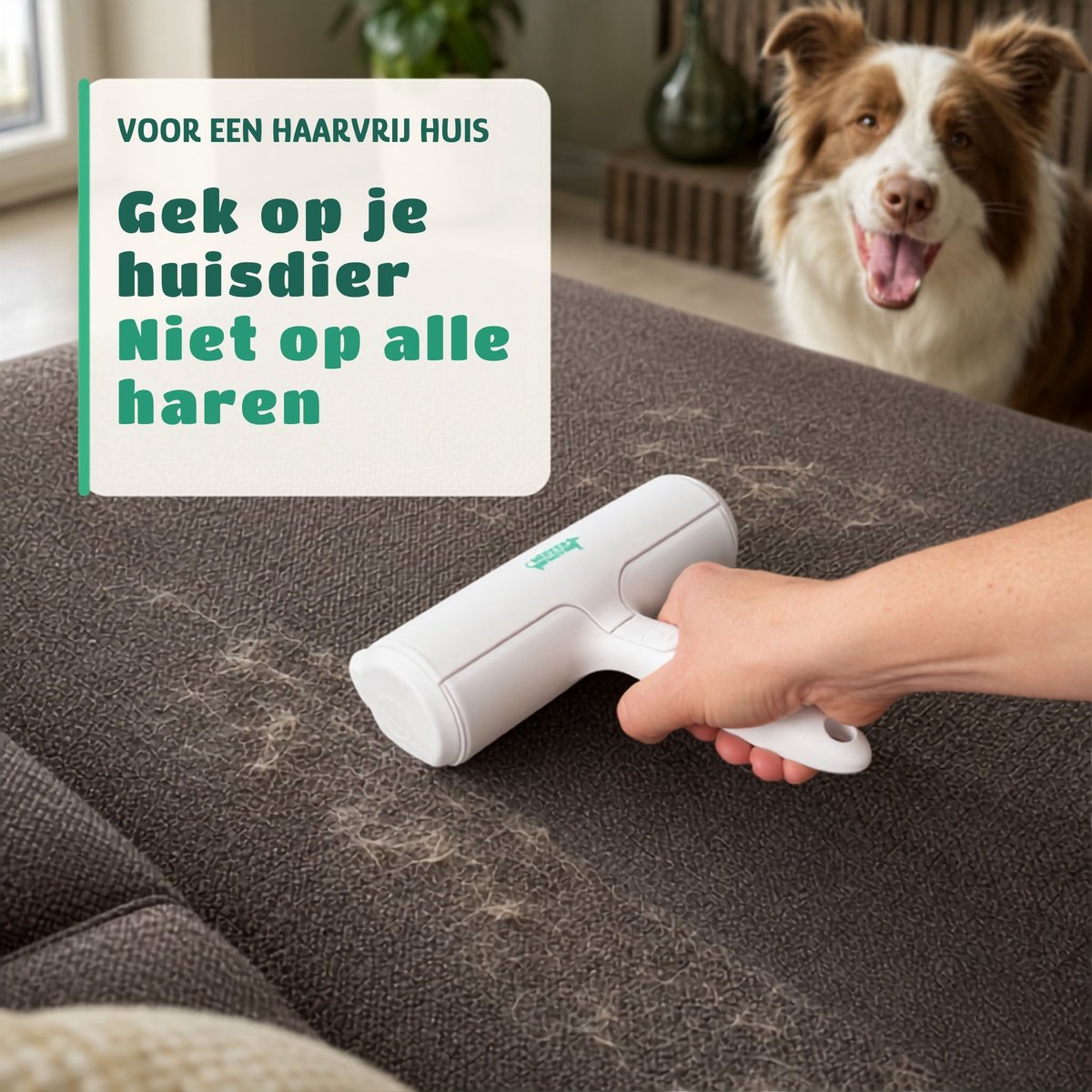 Mister Mill - Haarverwijderaar voor huisdieren - Wit - Pluizenverwijderaar - Kattenborstel - Hondenborstel thumbnail 3