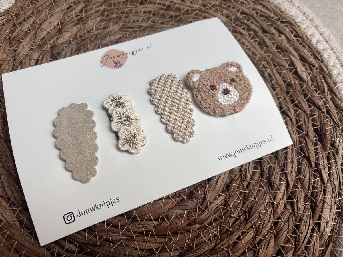 Antislip haarspeldjes Beer - baby knipjes - kinderknipjes - Haaraccessoires voor Meisjes & Kinderen - haarspeldjes kinderen - kinderknipjes - haarspeldjes - haarspeldjes voor kinderen - haarknipjes - haarspeldjes meisjes - knipjes voor kinderen