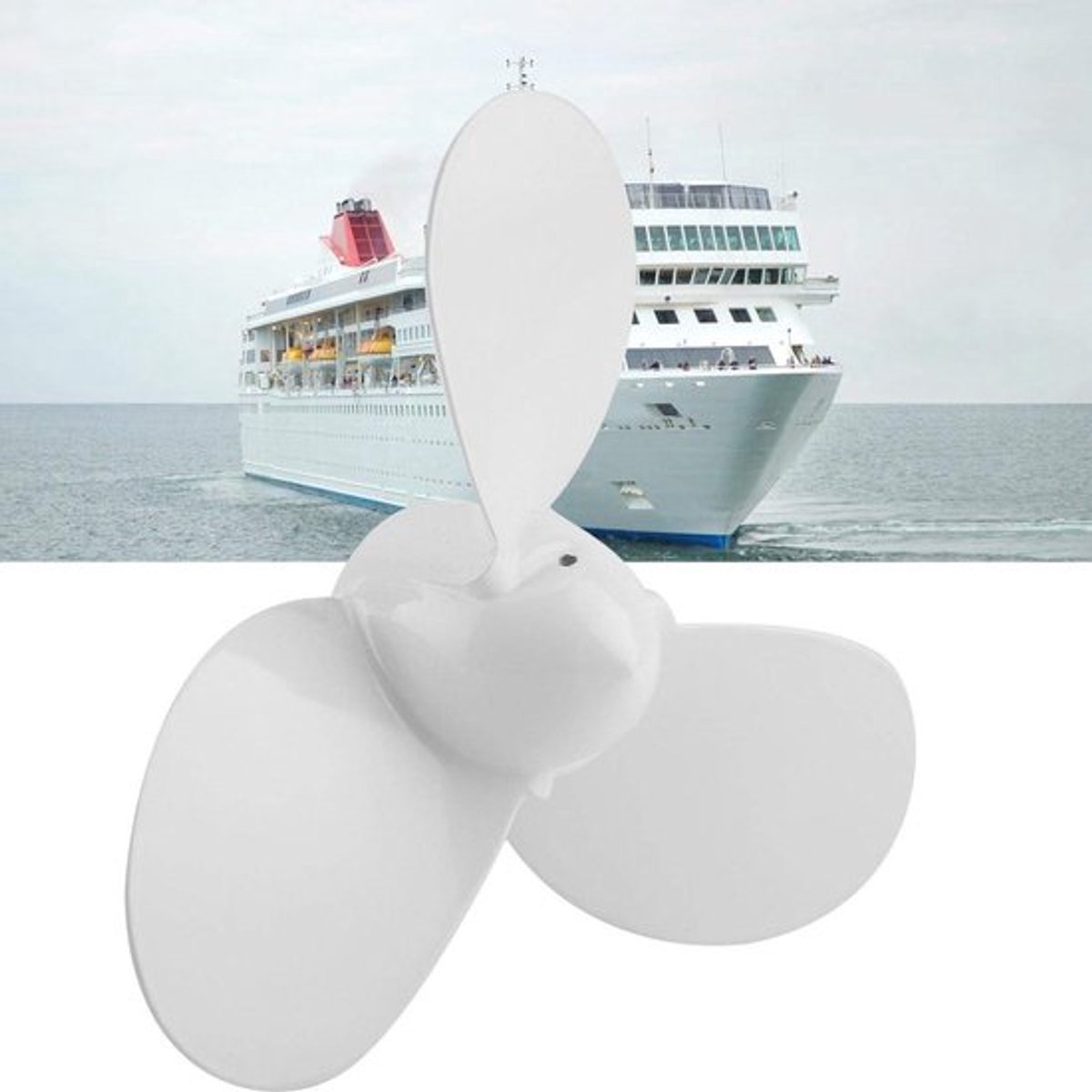 Marine Aluminium Buitenboordmotor Propeller, 3 Blads, 7 1/4 inch, Direct Vervangbaar, CNC Aluminium - Voor Hangkai 3.5HP