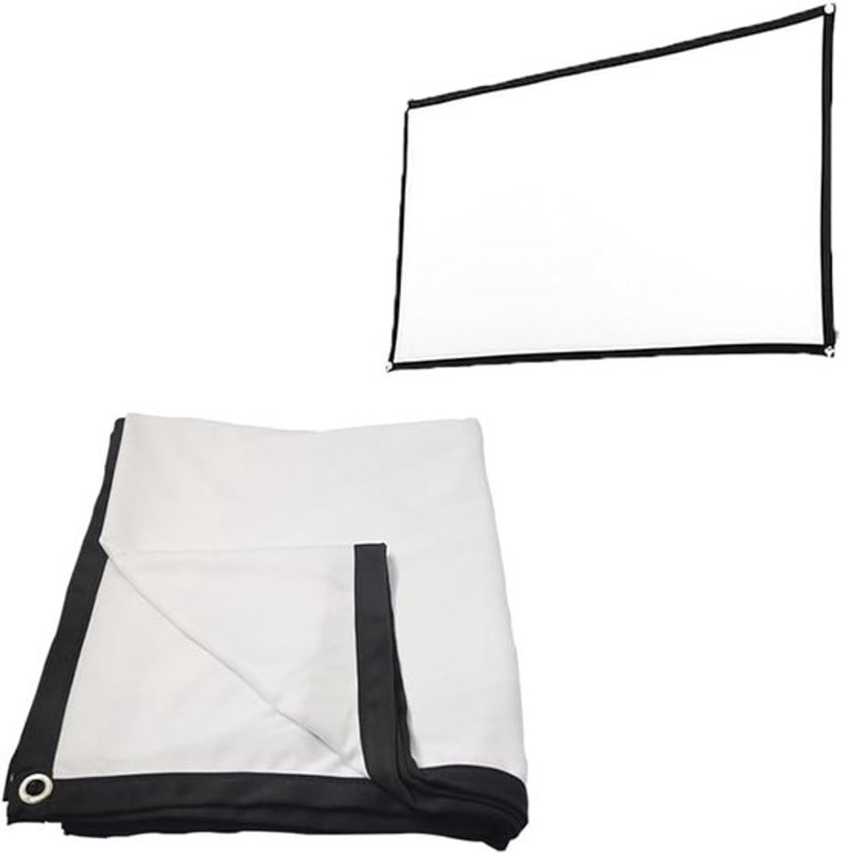 Draagbaar Projectiescherm voor Binnen en Buiten - 51 Inch Vouwbaar Scherm met Hoge Contrast en Ophanggaten voor Kamperen en Cinema Ervaringen