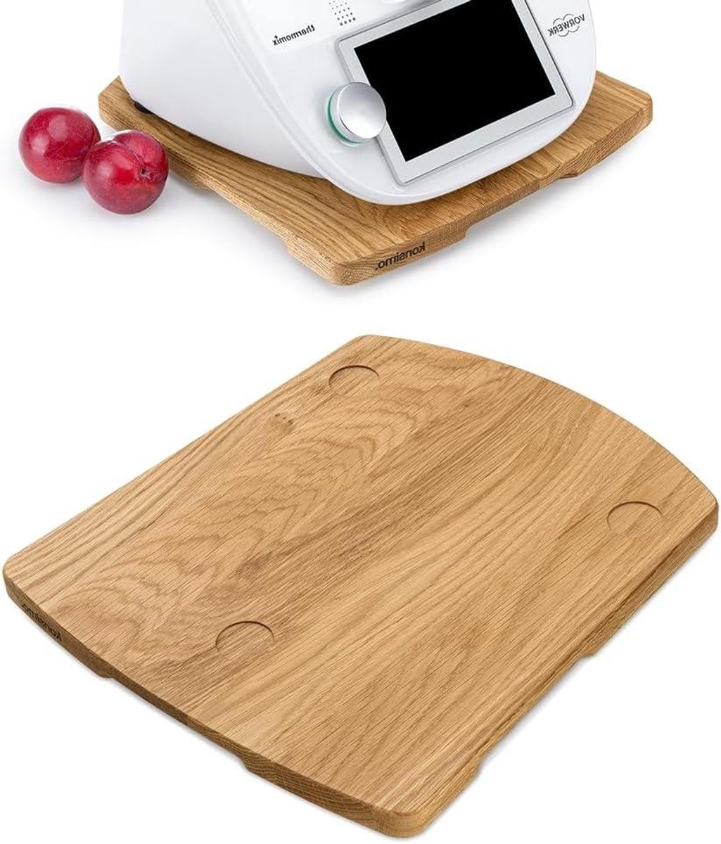 Keukenmachine Plank - Glijplank Hout - Keuken Werkblad - Antislip Voetjes - 345 x 305 cm - Eiken