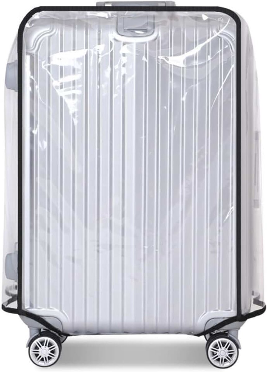 Beschermhoes voor koffer, beschermhoes van transparant pvc, beschermhoes voor koffer, wasbaar (61-80 cm), Transparant, 28 Pouce, Beschermhoes voor koffer