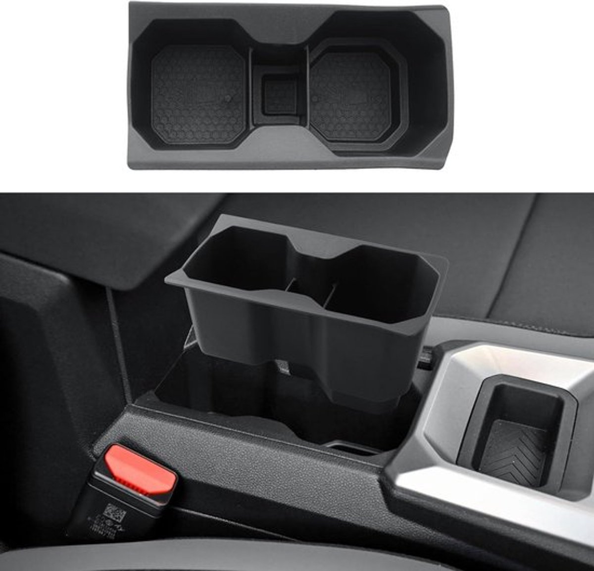 Centrale middenconsole voor Dacia Duster 3 - Soft TPE Rubber, Antislip, Schokbestendig, 2 Bekers en Opbergvak