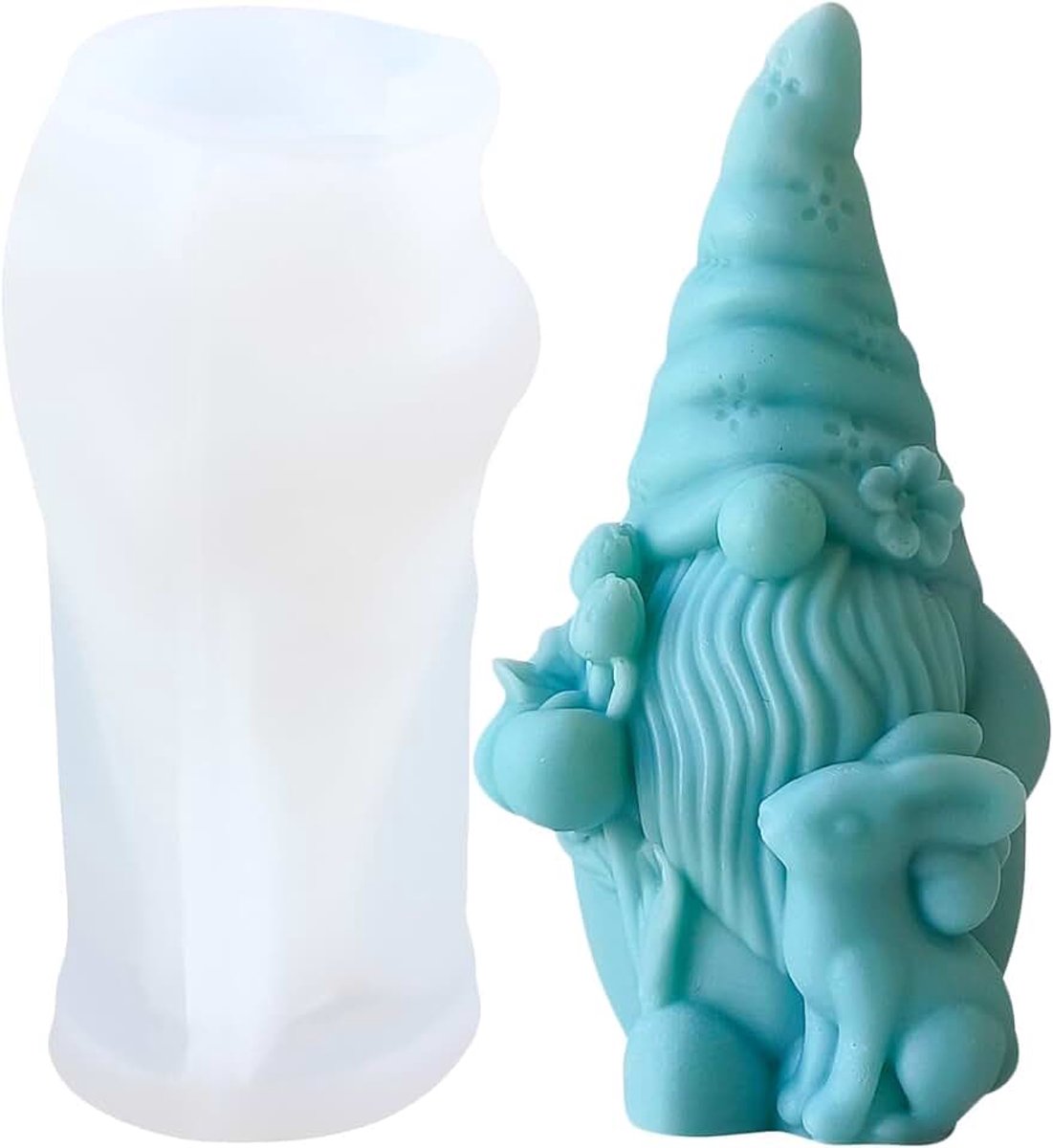 Gezichtloze kerstman kaars vorm gnome hars gieten siliconen mal voor kaars maken kaars thuis decoreren vorm kaarsen hars klei handwerk