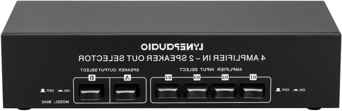 Luidspreker Schakelaar - Audio Selector Box - Audio Wisselen - 4 Ingangen 2 Uitgangen