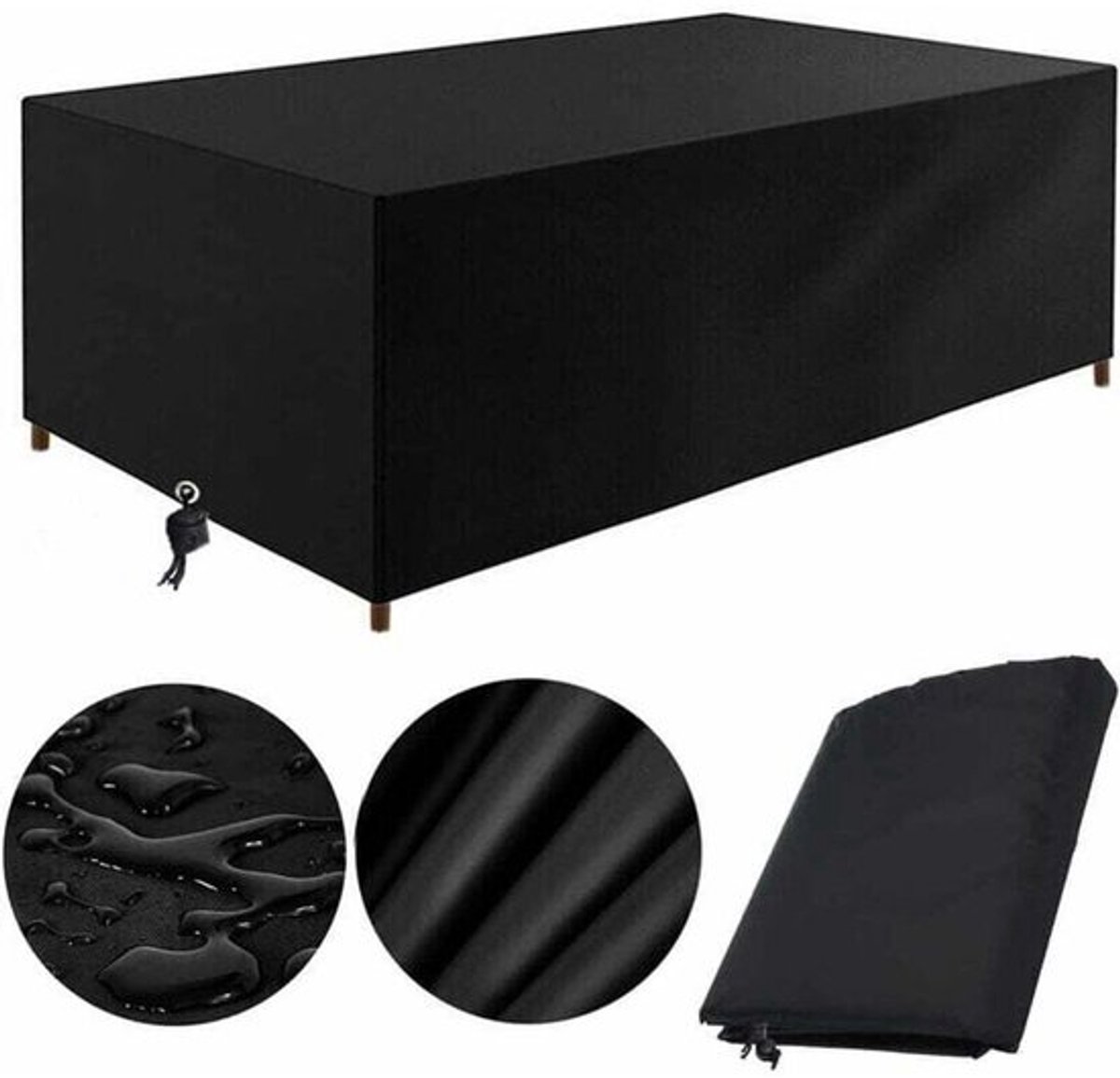 Tuintafelhoes 120x120cm, hoes voor tuinmeubelen 120x120x74cm, waterdichte beschermhoes voor tuintafels, geschikt voor rechthoekige meubels (120x120x72cm).