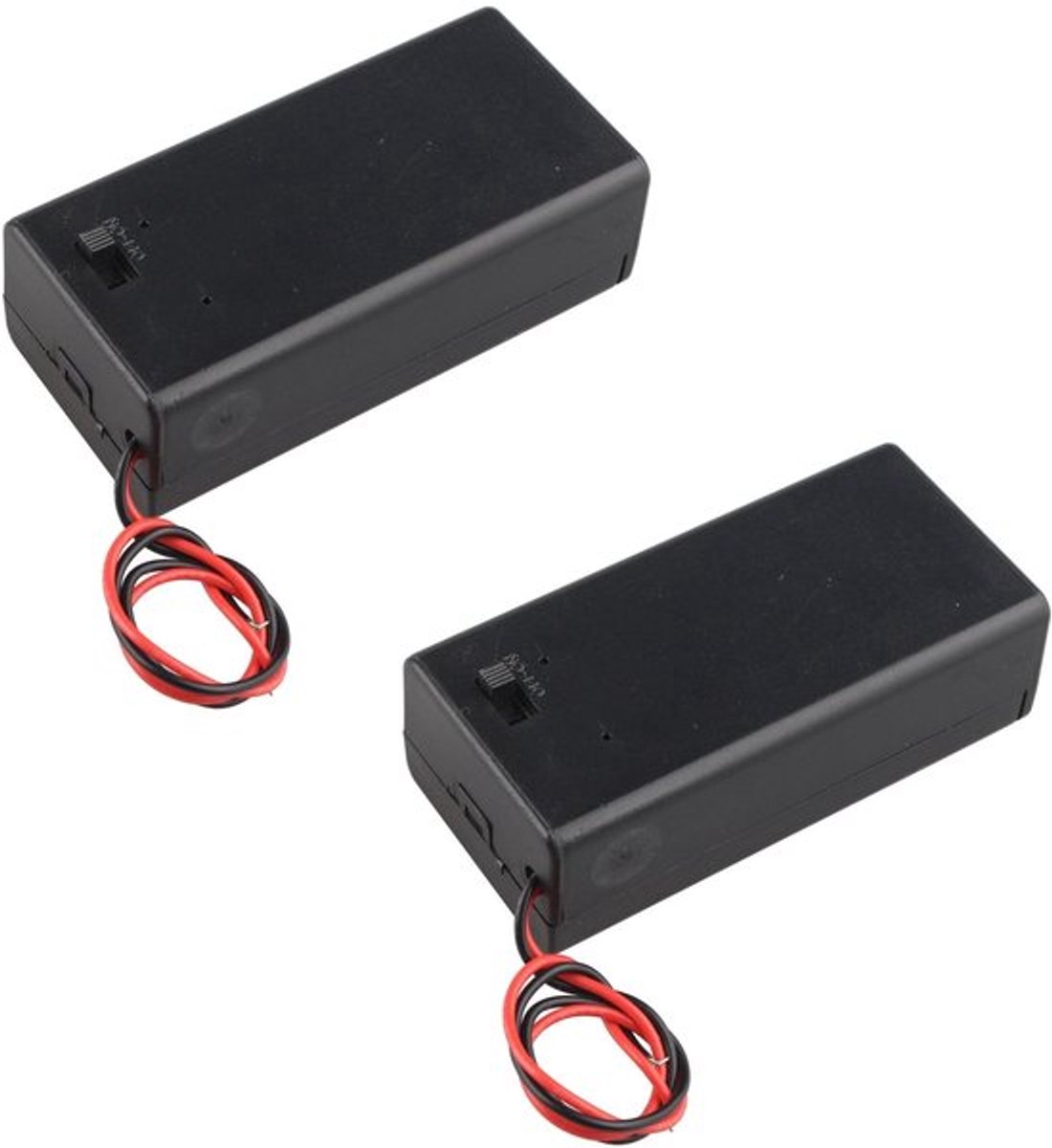 - 9V Batterijhouder met Schakelaar - 2 Stuks - Duurzaam en Betrouwbaar - Ideaal voor Elektronica - Batterijhouder voor Projecten - Geschikt..