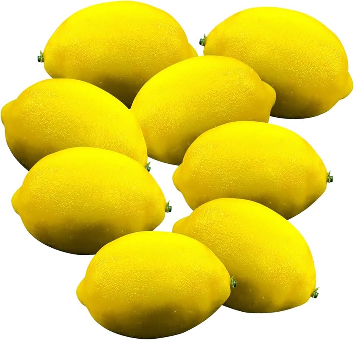 8 stuks kunstmatige citroenen realistische decoratieve keuken thuis gele citroenen nep fruit decoratie nep fruit levensechte simulatie nepfruit voor feestdecoratie (3,3 x 2,5 cm)