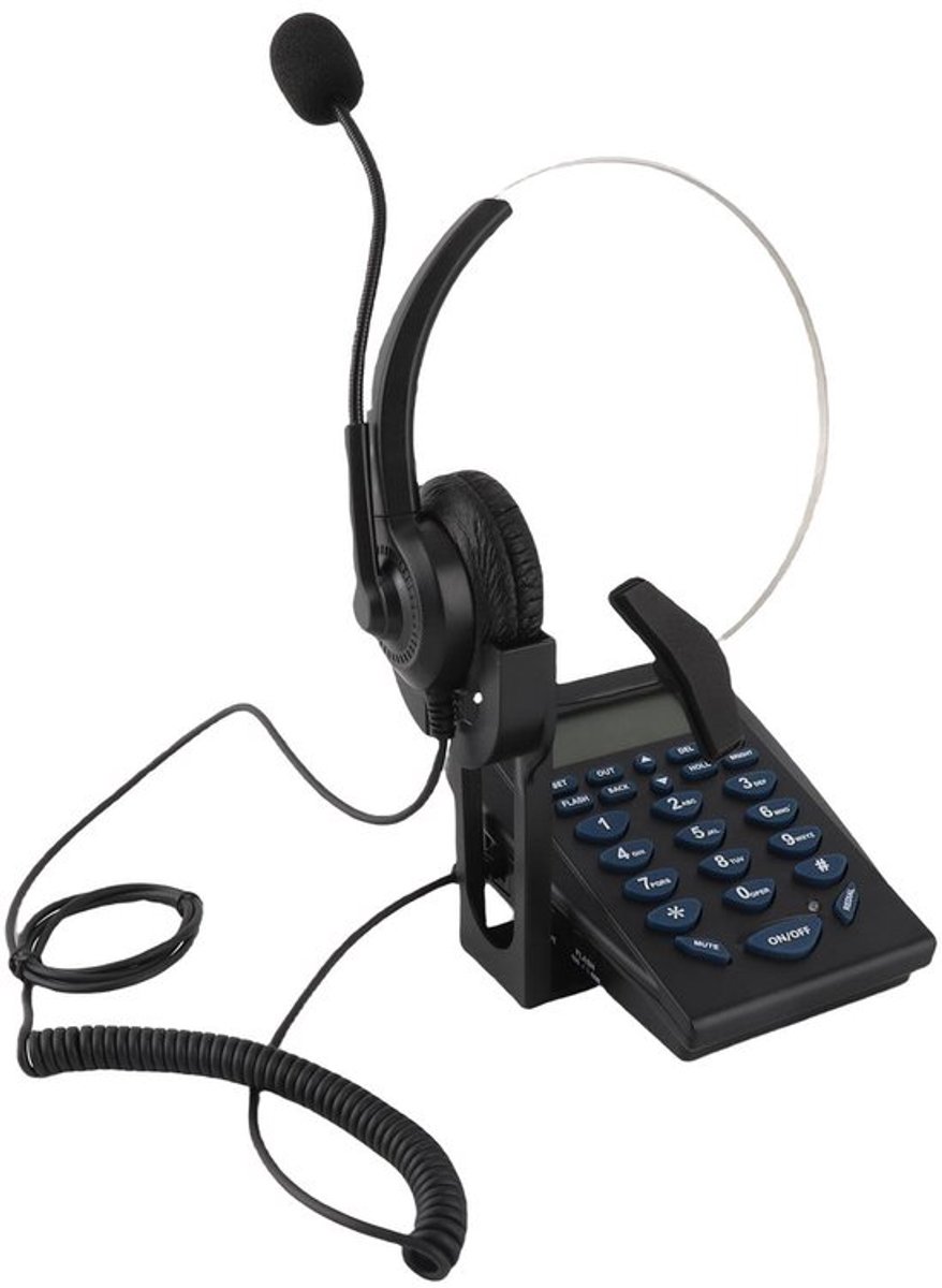 - Verkeerstelefoon - Callcenter Telefoon - Ruisonderdrukking - Vaste Telefoon met Hoofdtelefoon - Nummerherkenning - Geschikt voor Kantoor ...