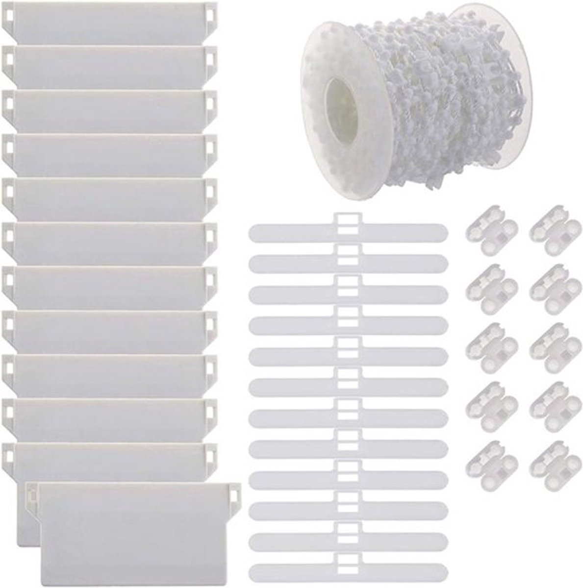 Verticale Jaloezieën Reparatieset met 10m Ketting en 35 Accessoires - 127mm