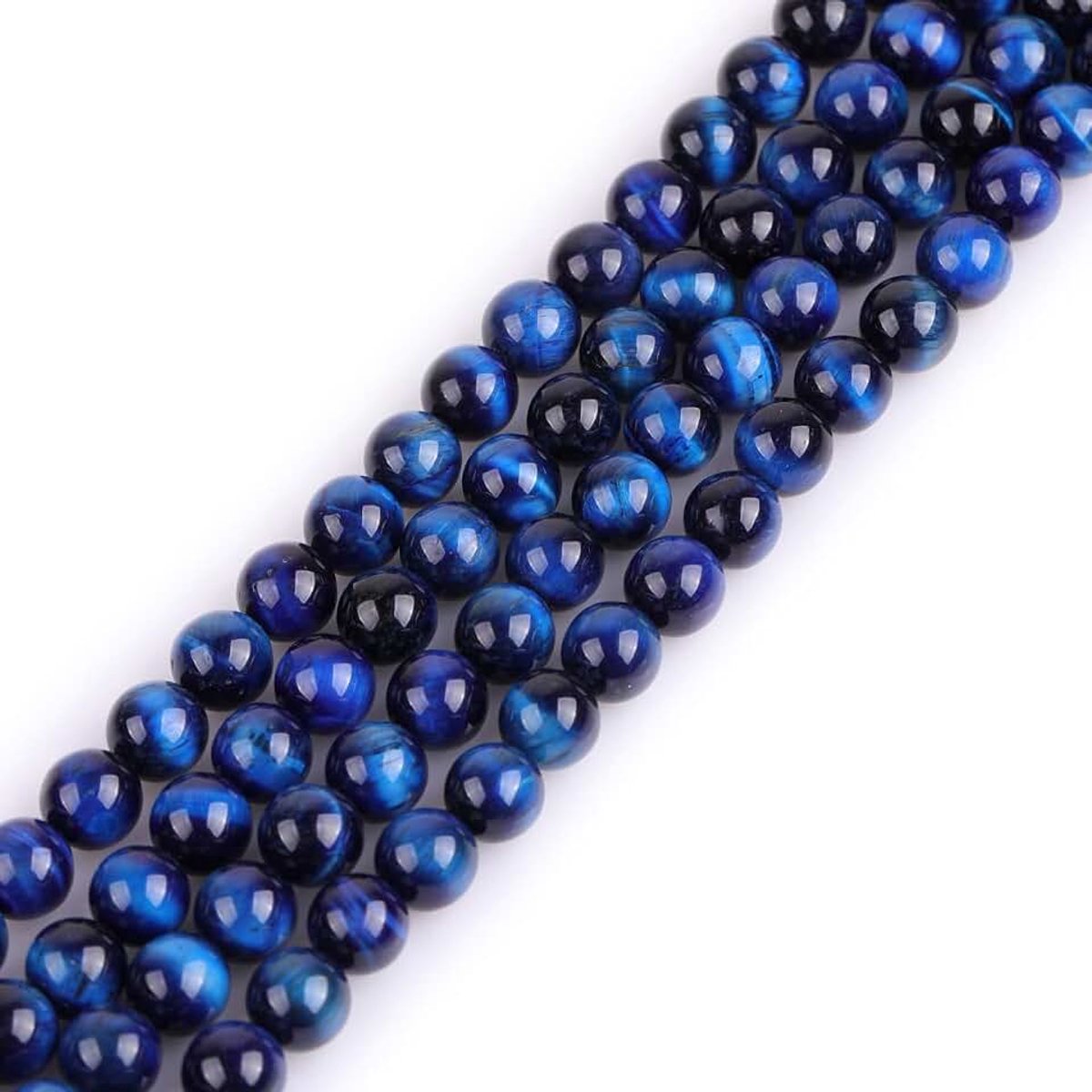 Natuurlijke 8mm lapis blauwe tijgeroog ronde edelsteen halfedelstenen losse kralen voor het maken van sieraden 15 inch