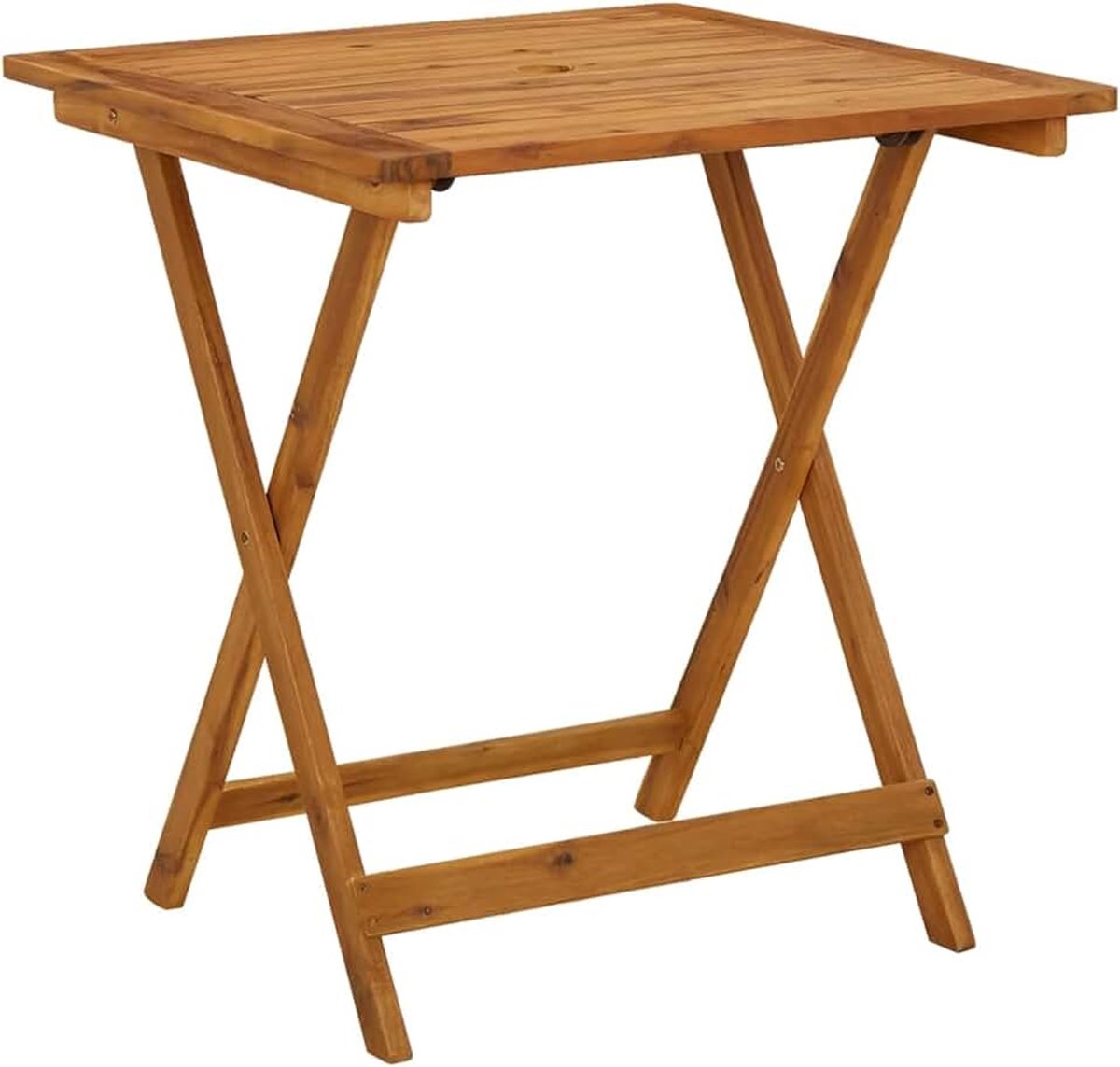 Opvouwbare Vouwtafel, Klaptafel, Hout, Tuintafel, Outdoor, Houten Tuintafel, Inklapbaar, 70 x 70 x 75 cm, Van Massief Acaciahout