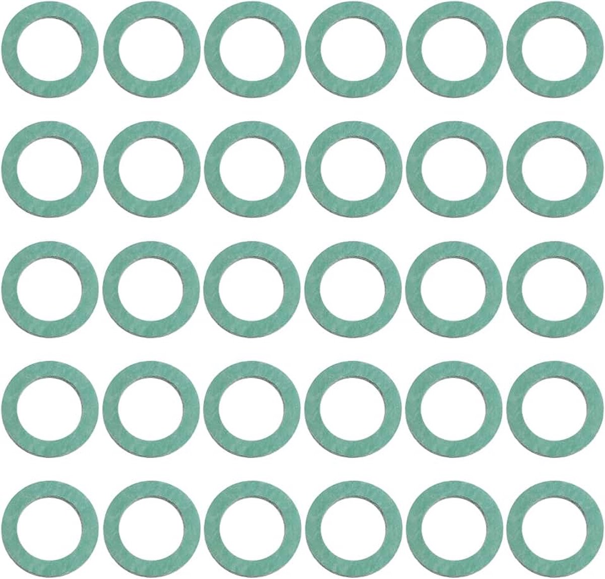 Store Groene vezelsluitringen, 30 stuks, 1/2 inch (18 x 12 x 1,5 mm), afdichtingsringen voor hoge temperatuur, voor gas, ketel, aftakventiel
