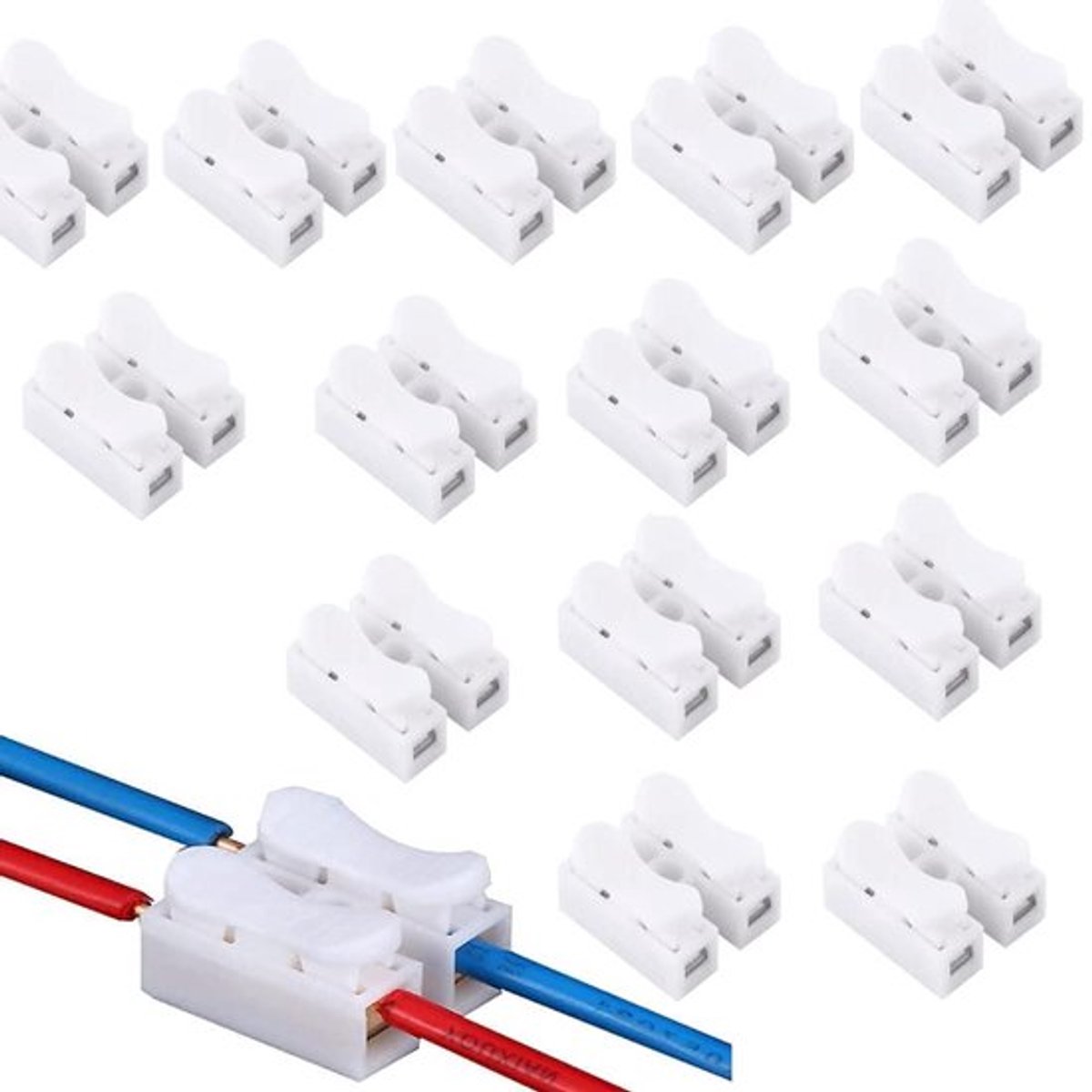 100 Stuks Kroonklemmen voor Kabel Verbinders - LED Elektrische Draadconnector - Solderen Lassen - Snelle Kabel Draad