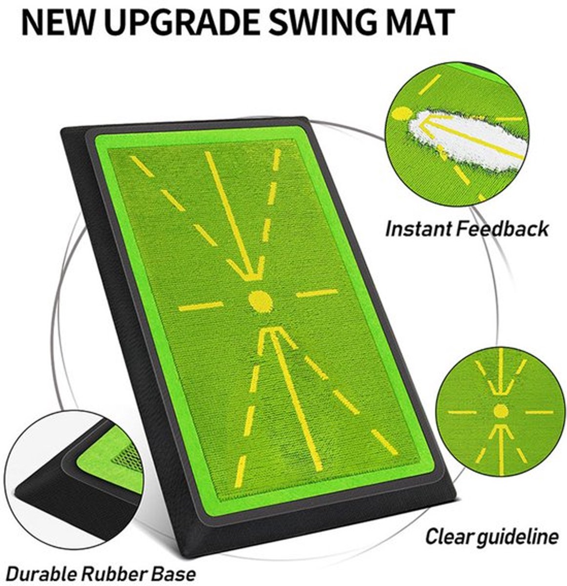 Golftrainingsmatten worden gebruikt voor het detecteren van de swing, het volgen van de baan van een slag, oriëntatieoefeningen en het oefenen van het swingpad.