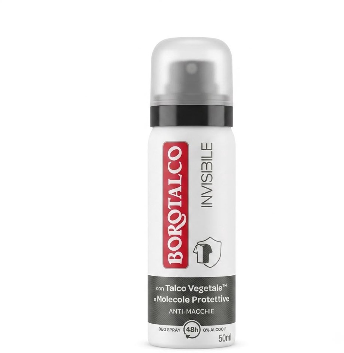 Borotalco - Deodorant Invisible - 50ml - Reisformaat - Handbagage - Invisible - Mini Spray - Body Care Deodorant