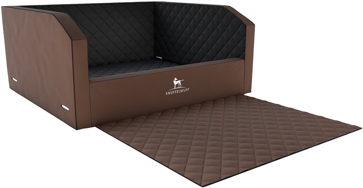 Knuffelwuff voor het transport van de hond in de auto de Veiligheidstransportbox voor hond en stoelbescherming voor de kofferbak Maat 1 - 90 x 65 x 39cm