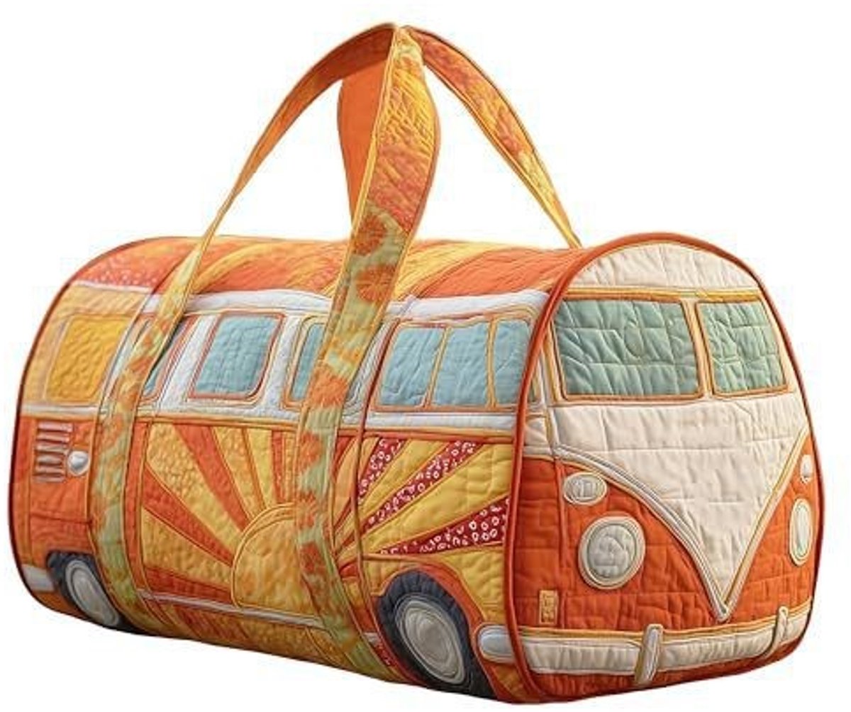 Textielen tas, retro bloemenprint in 3D-stijl, boho-stijl voor reizen en sport, meerkleurig, groot (18 x 9 x 9 inch)，133 modellen