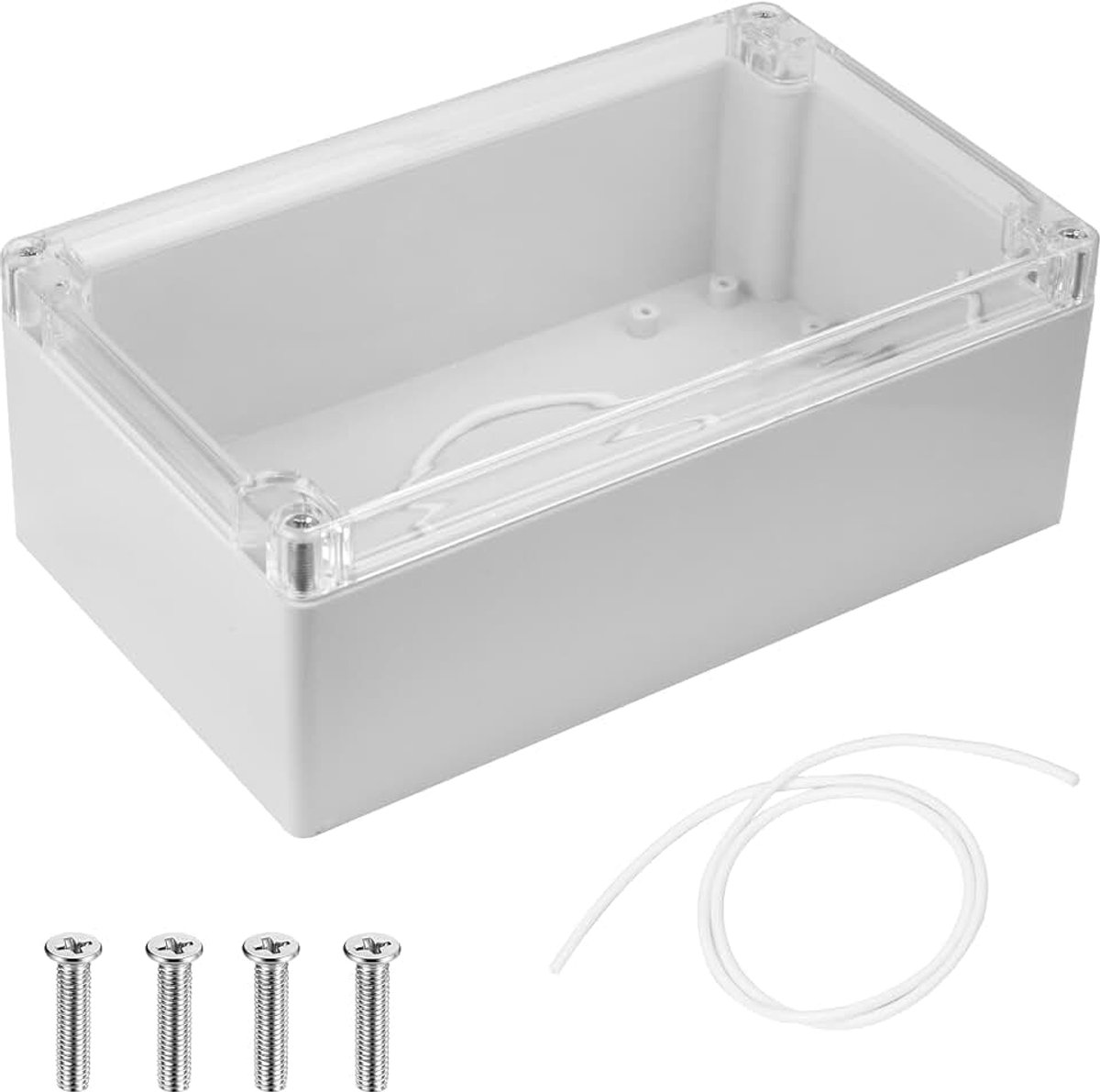 Waterdichte Aansluitdoos IP65, Kunststof, Lege Behuizing, Elektronische Behuizing, Projectbox, Verdelerdoos Met Transparant Deksel (200 X 120 X 75 MM)