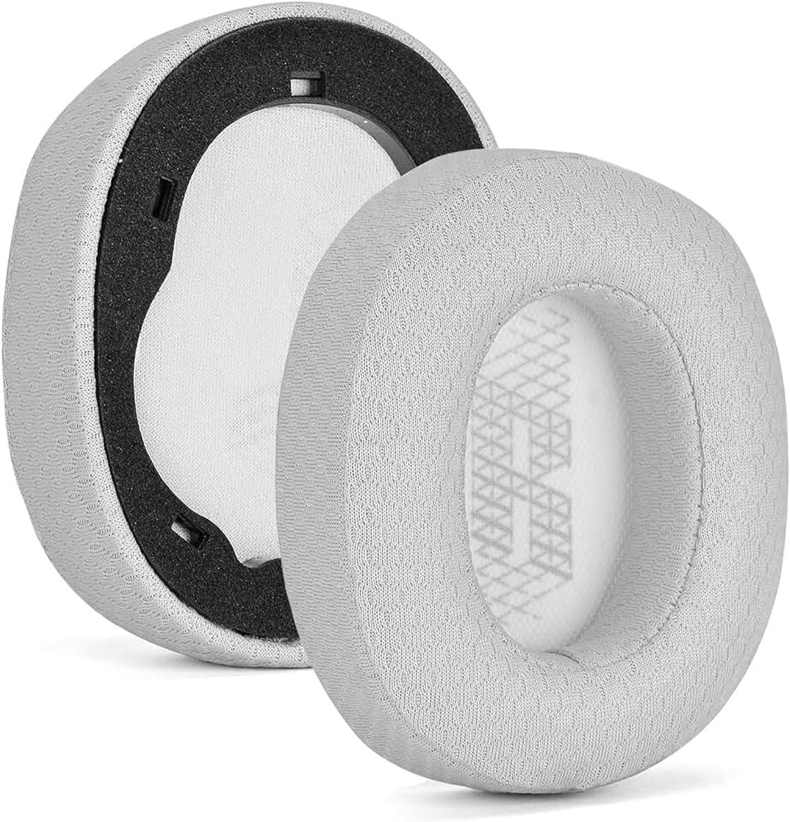 650 BTNC Oorkussen Stof en Memory Foam Oorkussens Vervanging Compatibel met JBL E65 E65BTNC / Duet NC/Live 650BTNC Live 660 BTNC Hoofdtelefoon (grijze stof)