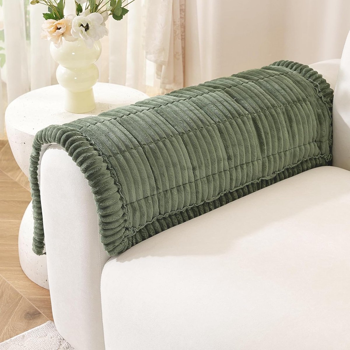 Antislip Bankhoes voor Huisdieren – Wasbaar en Zacht – 60x60 cm – Beschermt tegen Haren en Vuil – Geschikt voor Bank - Loveseat en Sectiebank – Moss Groen