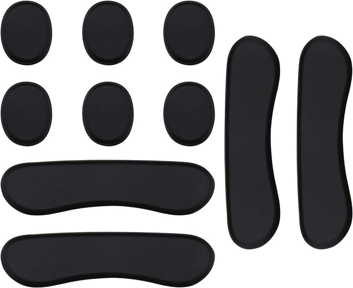 10 stuks Drum Demping Gel Pads Zacht Siliconen Ovaal en Lange Strook Drum Dempers Pads voor Drumkits Snare Drums Cymbal Percussie Instrument Zwart